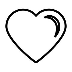 Heart Vector Line Icon Design