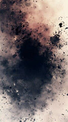  An abstract background with scattered ink splatters in dark tones. 