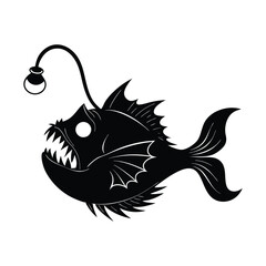 body anglerfish vector illustration