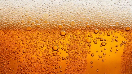 透明な炭酸風のビール背景素材テクスチャ 黄色 16:9 動画 サイズ対応 チラシ パンフレット WEB広告バナー AI生成素材