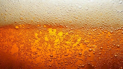 透明な炭酸風のビール背景素材テクスチャ 黄色 16:9 動画 サイズ対応 チラシ パンフレット WEB広告バナー AI生成素材