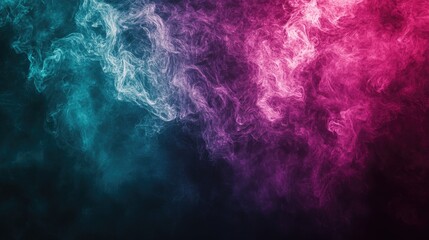 Obraz premium Abstract Teal and Pink Smoke Background Image