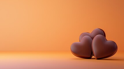 Minimalist Valentine's day background with text space for banners, posters or valentine's day greeting cards. Valentine's day celebration graphic resources