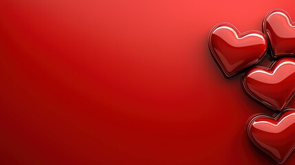 Minimalist Valentine's day background with text space for banners, posters or valentine's day greeting cards. Valentine's day celebration graphic resources