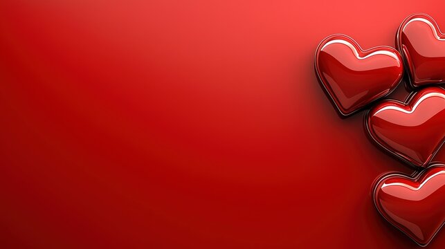 Minimalist Valentine's day background with text space for banners, posters or valentine's day greeting cards. Valentine's day celebration graphic resources