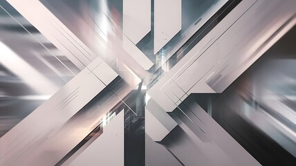 Obraz premium Abstract geometric luxury background, A close up of a set of metal steps with a black and white background