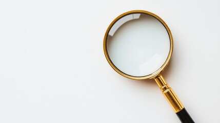 Magnifying glass on white background, investigation concept