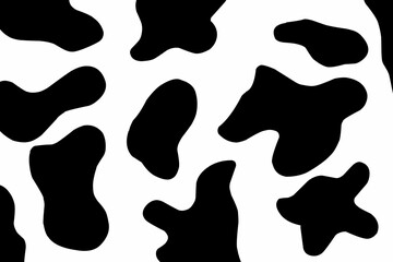 Black ink splash -  Seamless Black and White Cow Print Pattern Vector. Cow texture repeated design background pattern backdrop wallpaper. Dalmatian color
