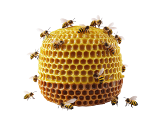 Isolated Honeycomb with Bees