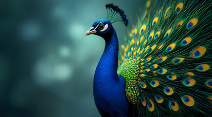 Fototapeta premium peacock with feathers