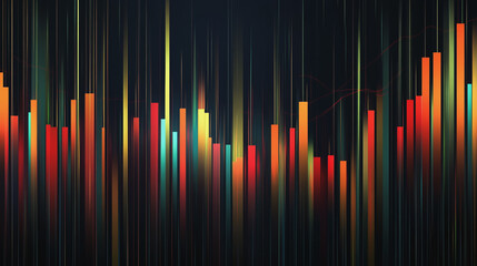 Obraz premium Abstract dark blue background with Colorful charts and graphs with statistics to innovative analyze business potential and forecast future development of companies growth.