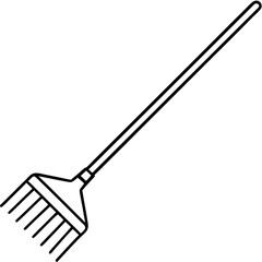Vintage Rake Line Art for Print or Digital