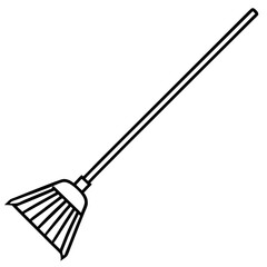 Naklejka premium Vintage Rake Line Art for Print or Digital