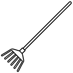Vintage Rake Line Art for Print or Digital