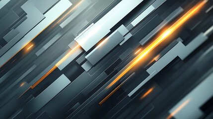 Abstract Geometric Design with Glowing Lines