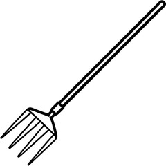 Vintage Rake Line Art for Print or Digital