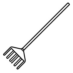 Vintage Rake Line Art for Print or Digital