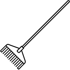 Vintage Rake Line Art for Print or Digital