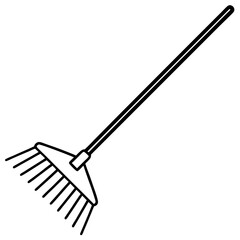 Vintage Rake Line Art for Print or Digital