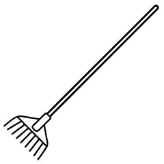 Vintage Rake Line Art for Print or Digital