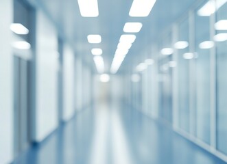 Blurred background of a laboratory interior with empty space for text, a modern medical lab interior with gneerative ai