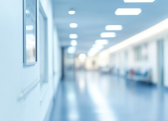 Blurred background of a laboratory interior with empty space for text, a modern medical lab interior with gneerative ai