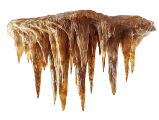 Isolated Hanging Ice Stalactites