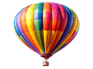 Obraz premium Classic Striped Hot Air Balloon - Stunning Aerial View