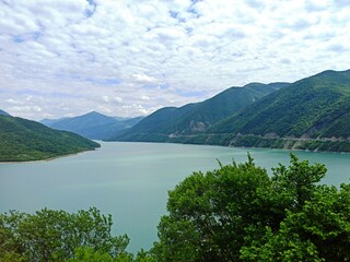 Obraz premium view of the Zhinvali reservoir