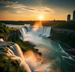 falls at sunset