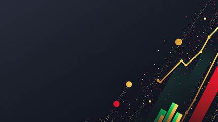 Abstract dark blue background with Colorful charts and graphs with statistics to innovative analyze business potential and forecast future development of companies growth.