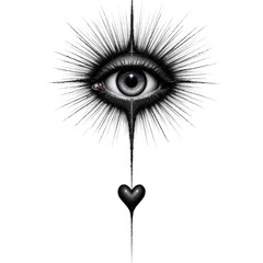 Eye With Radiating Lines And