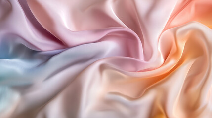 Fototapeta premium A woman scientist examines a sample through a microscope, with a laptop beside her showing analysis results. The background is softly blurred with lab details.