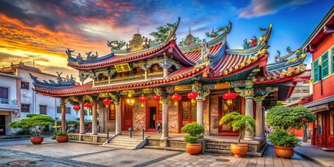 Obraz premium Seh Tek Tong Cheah Kongsi Temple Penang Malaysia - Majestic Architecture