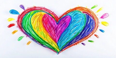 Fototapeta premium Stop Motion Doodle Heart Animation