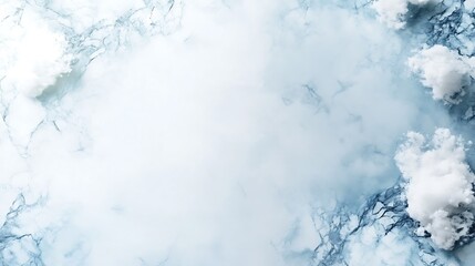 Fototapeta premium Abstract Blue Marble Background With White Clouds