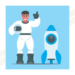 An astronaut in a space suit representing space exploration and adventure