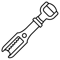 Classic Corkscrew Line Art Illustration