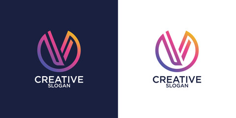 modern v letter logo vector design inspiration

