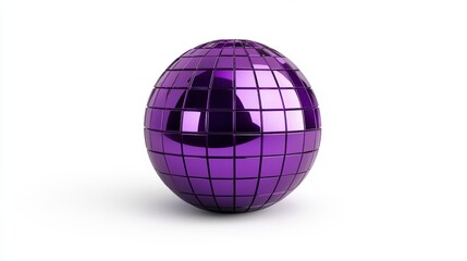 Obraz premium A shiny purple disco ball reflecting light, symbolizing fun, celebration, and nightlife.