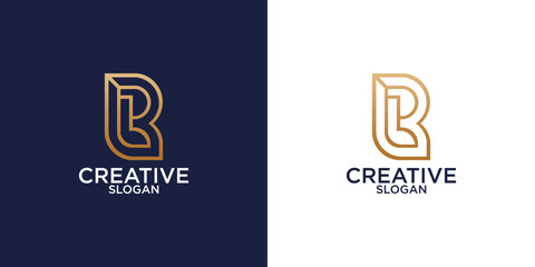 Modern and unique letter B initials logo design © anello