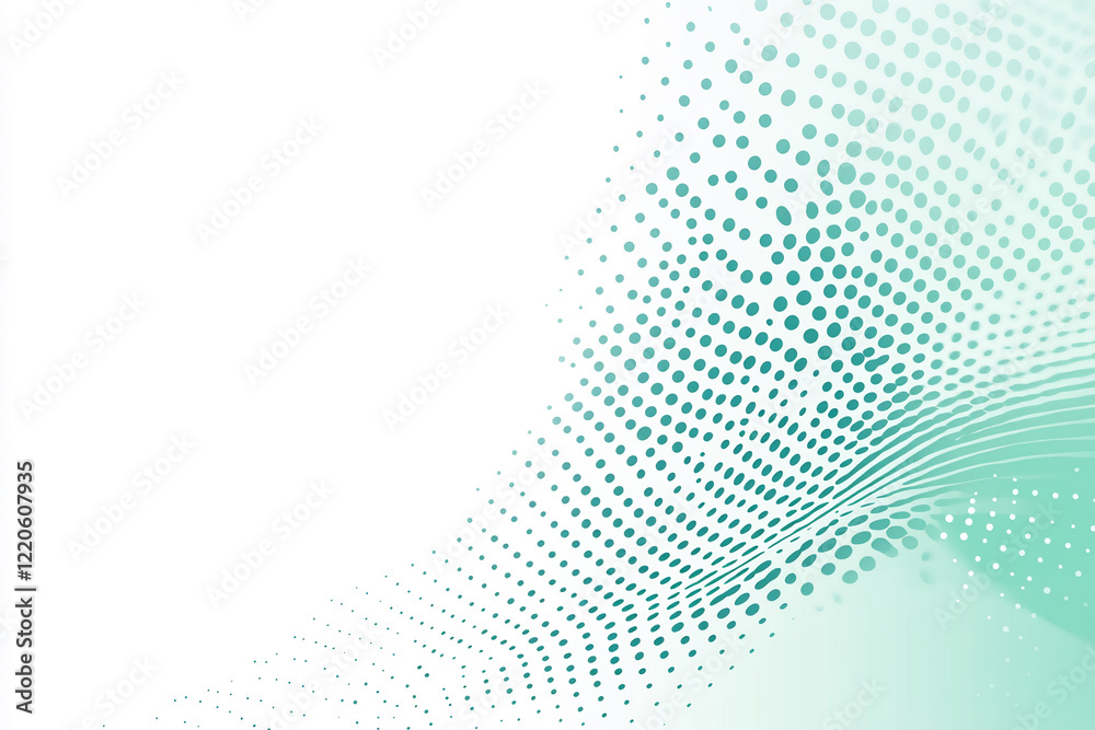 Poster abstract digital design with green dots pattern on a light background. business background