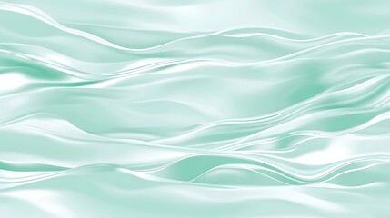 Abstract Mint Green Wave Pattern Design
