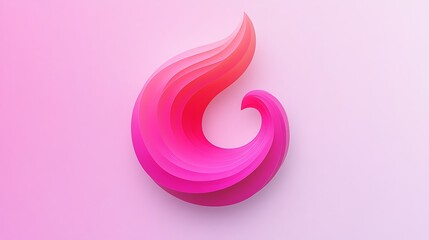 Abstract Pink Swirling Wave Design Image