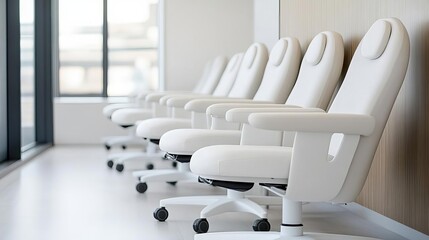 Clinic with ergonomic seating designed to accommodate arthritis patients