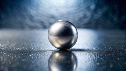 Asymmetrical Smooth Ball, Silver Background, Black & White Product Photography