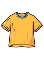 Yellow T-Shirt Tee Clothing Casual Wear Summer Fashion icon logo