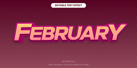 February Editable Text Effect for Stylish and Modern Poster Creations