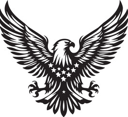 Obraz premium American bald eagle, Soon Eagle Emblem, Eagle icon, Eagle Clutching Arrows