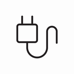 Fototapeta premium Power plug electric icon vector sign
